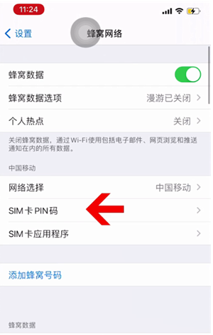 和静苹果14维修网分享如何给iPhone14的SIM卡设置密码 