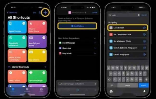 和静苹果14锁屏维修店分享iPhone14升级iOS16.4后如何创建锁屏快捷方式 